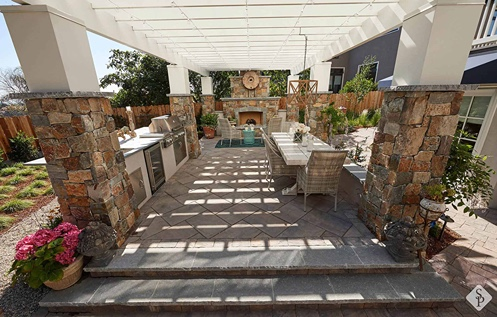 nice patio with pergola