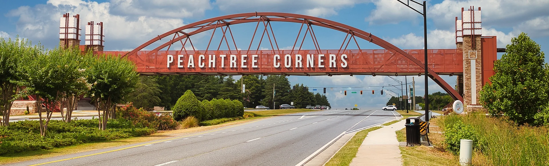 Peachtree Corners sign in Norcross Georgia

