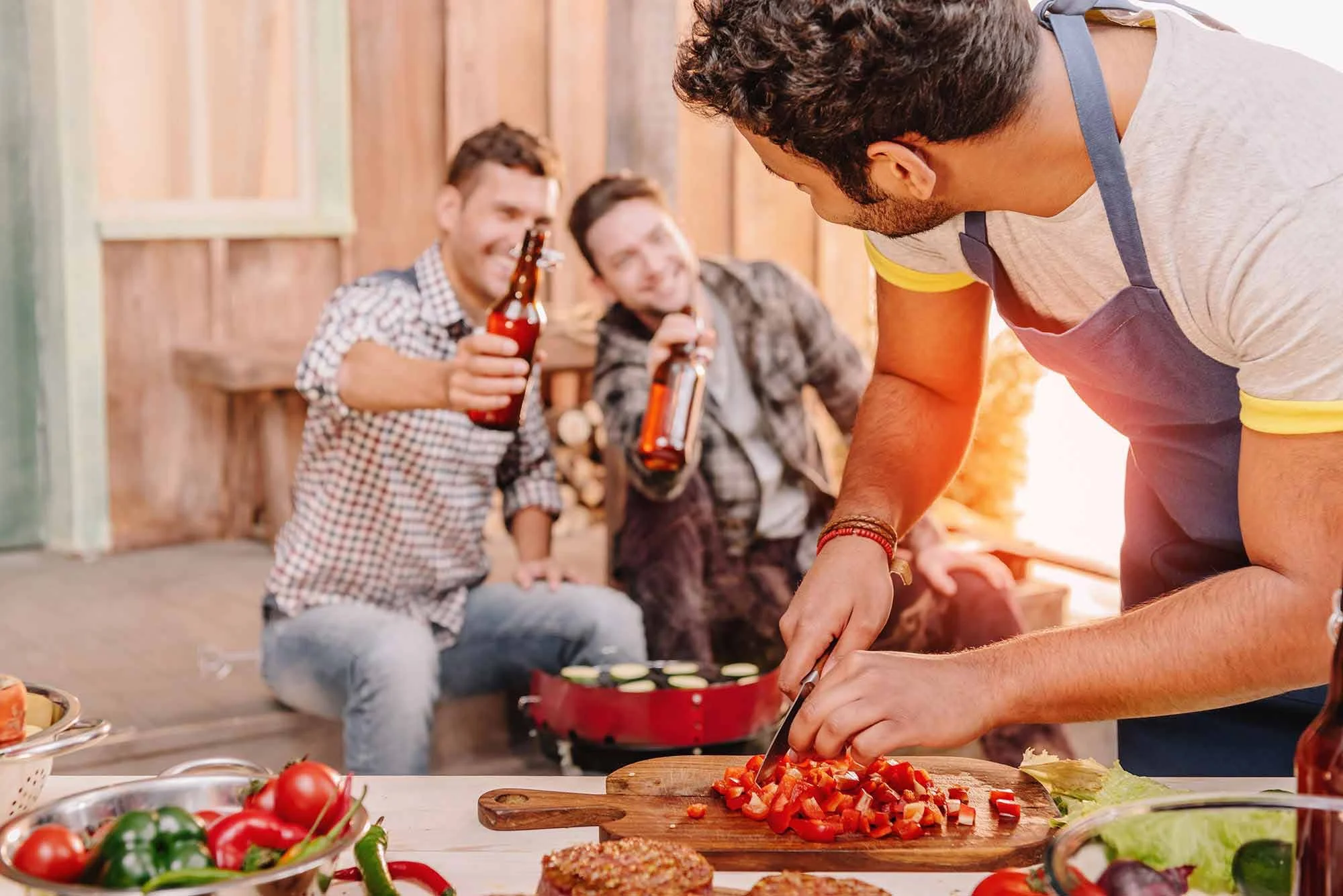 men cooking