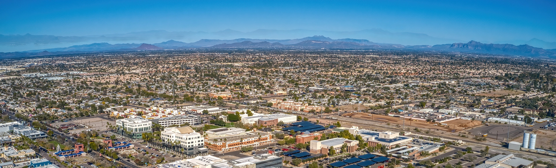 Aerial View of the Phoenix Suburb of Chandler, Arizona