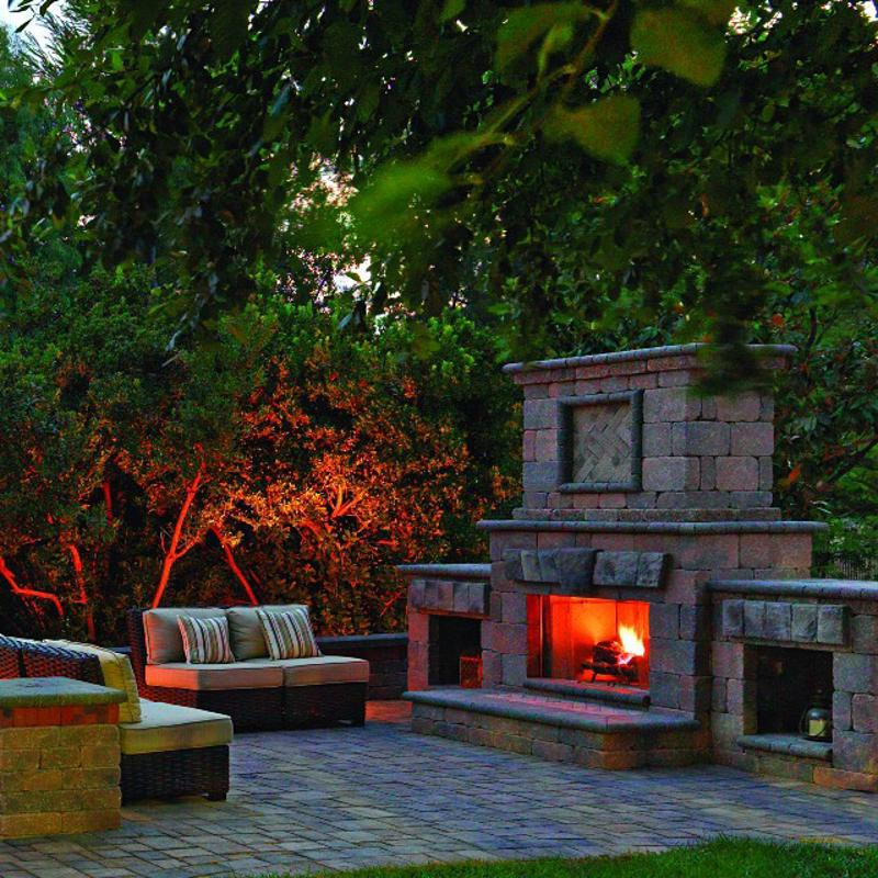 outdoor fireplace