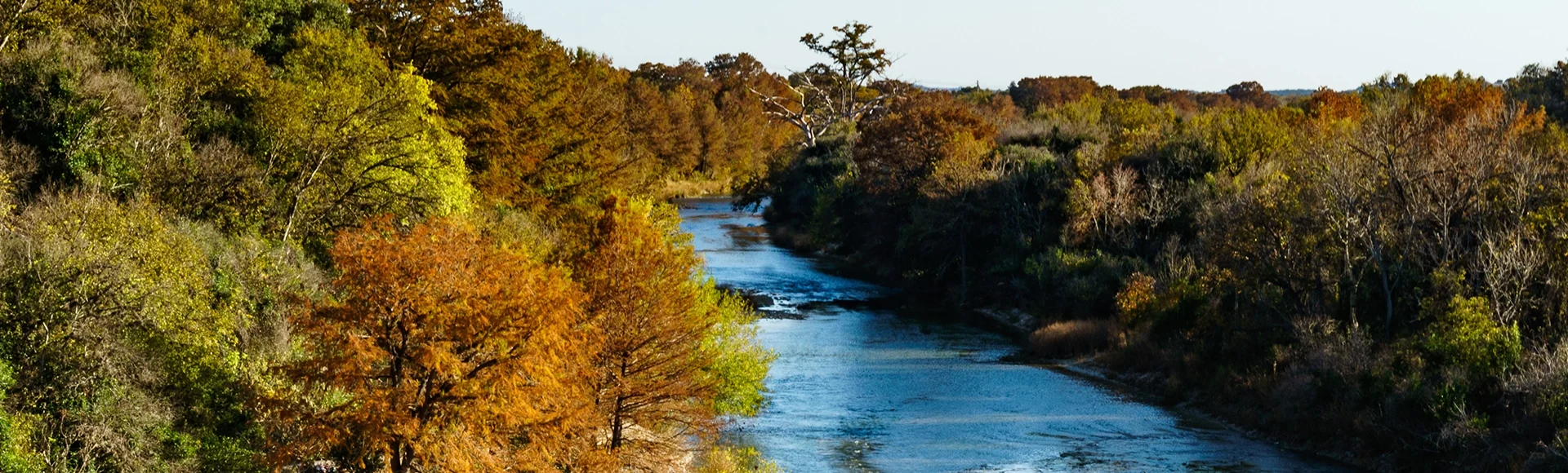 Guadalupe River Trail in Kerrville, Texas during Fall