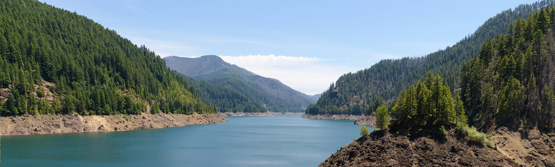 Cougar Reservoir on the South Fork McKenzie River in the Oregon Cascade Mountains in Lane County