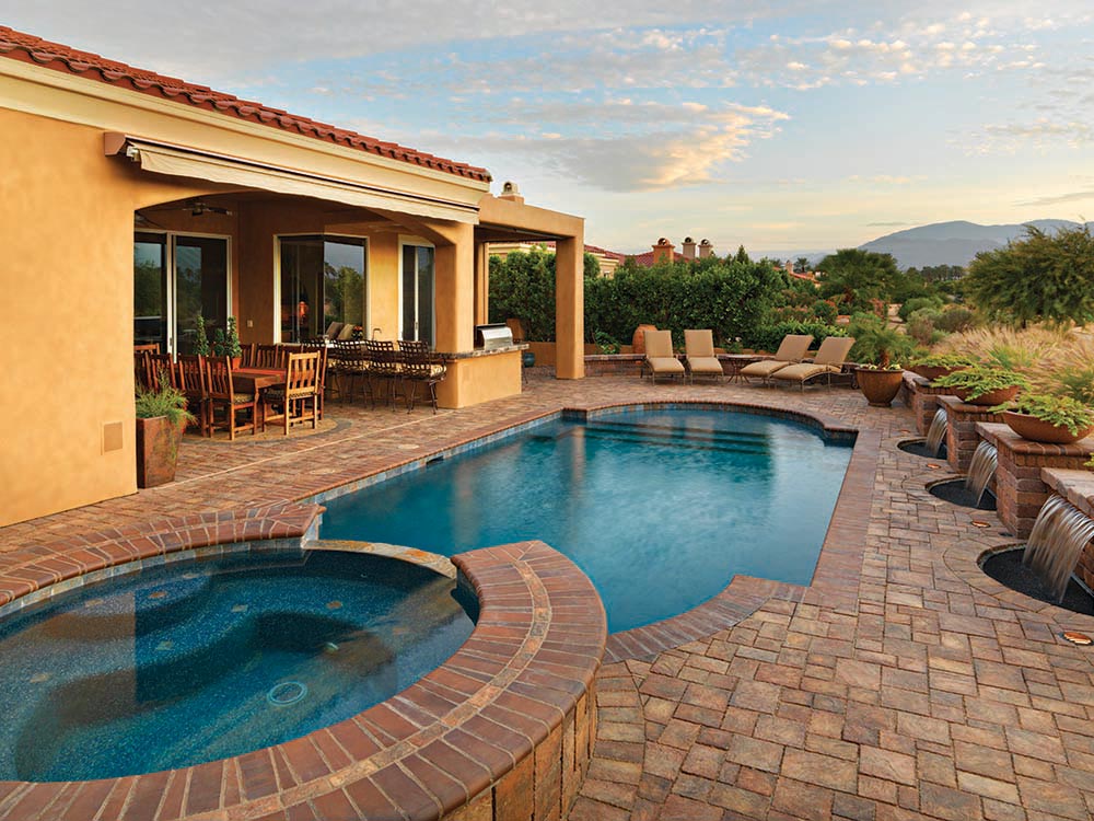 Paver pool deck