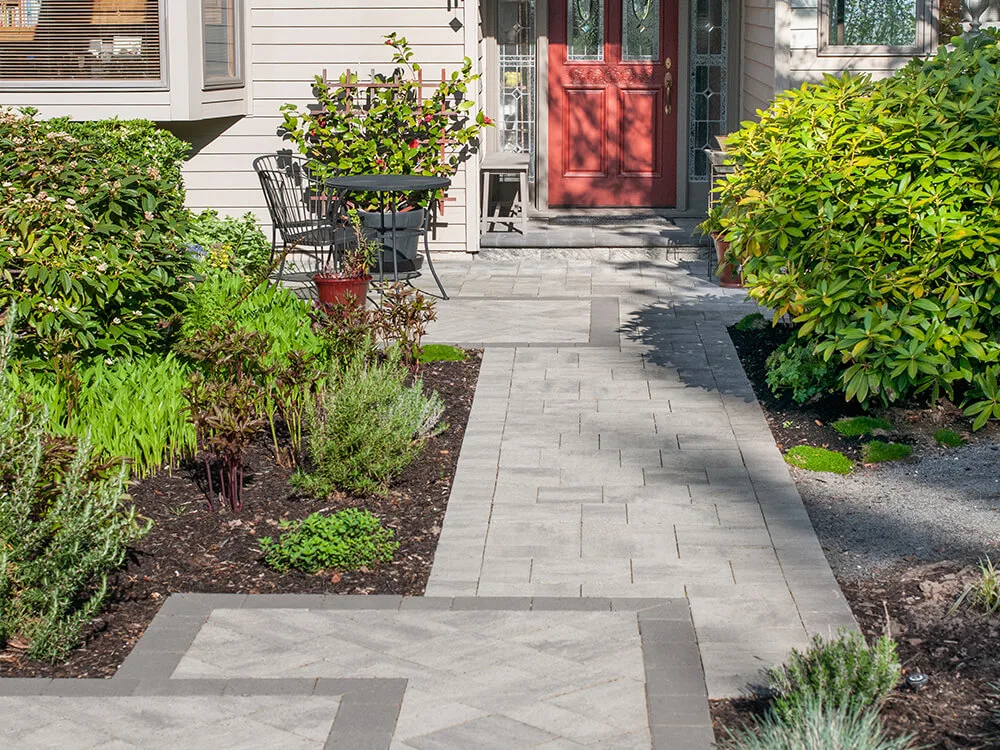 Portland walkway with landscaping