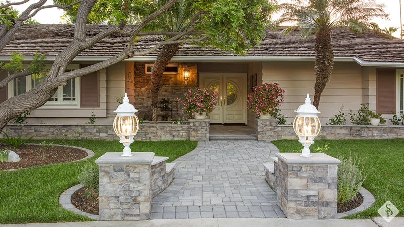 paver walkway to house