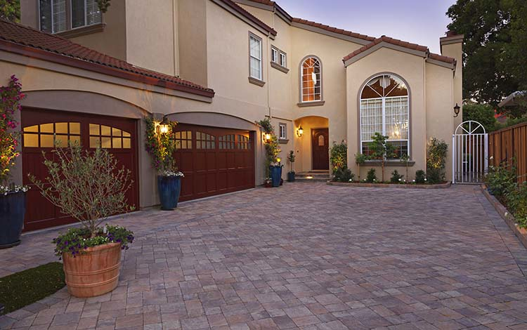 Driveway, driveway pavers, paving stones, entrance, front yard, curb appeal, universal region, daytime