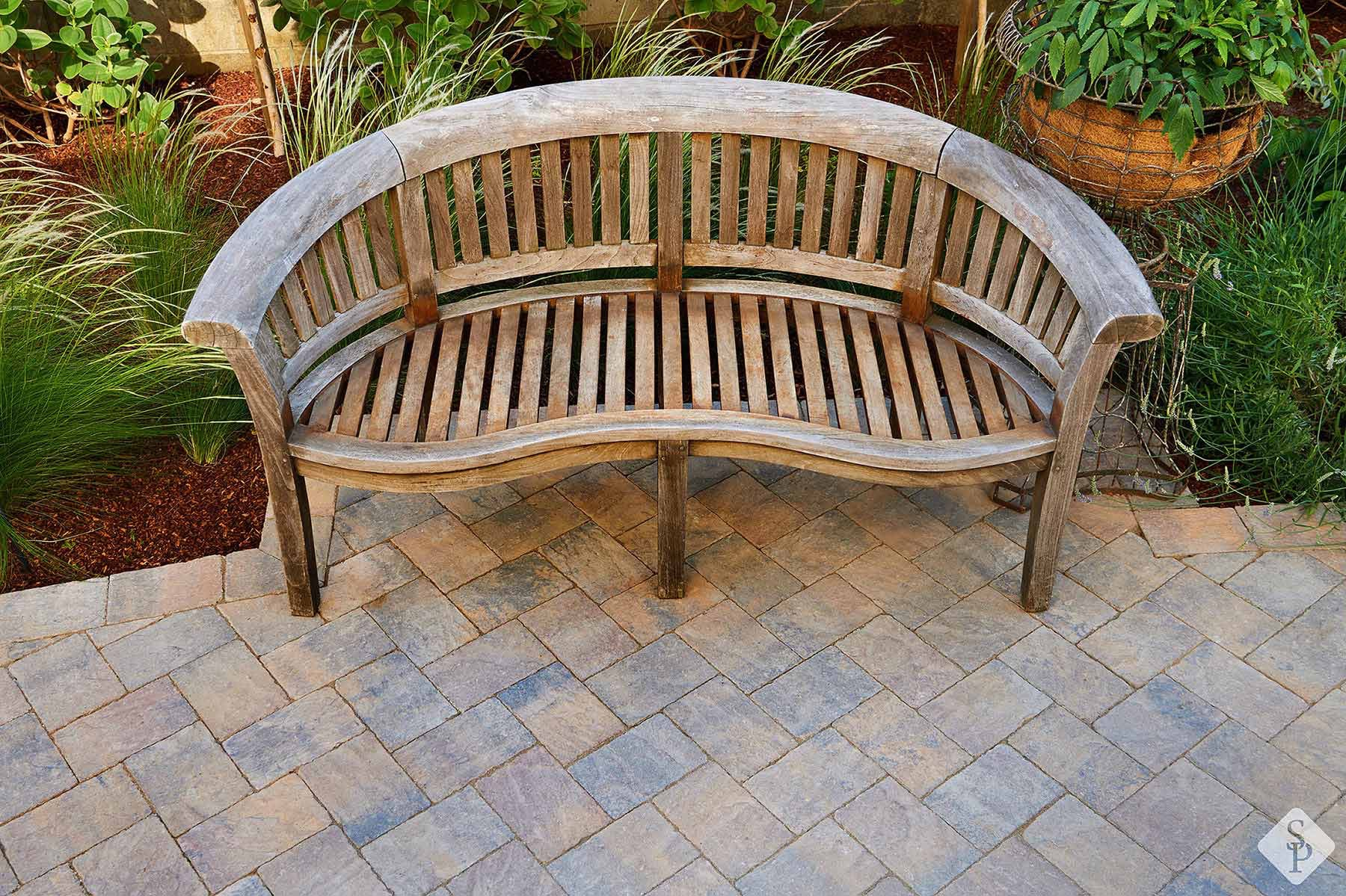 bench on pavers