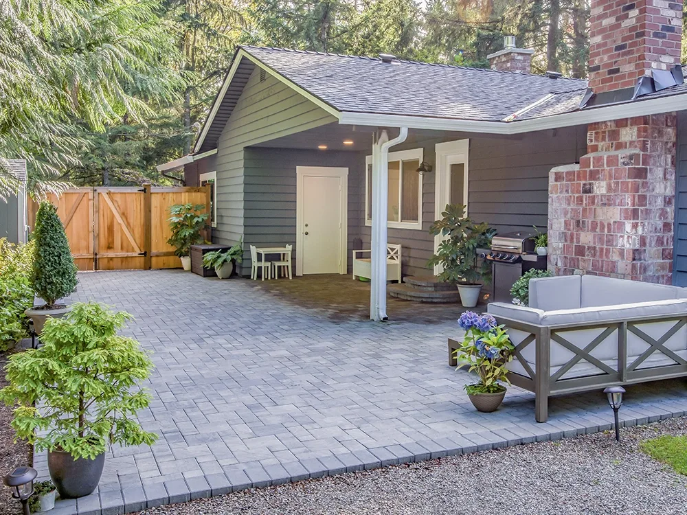 Paver driveway and patio in Washington.