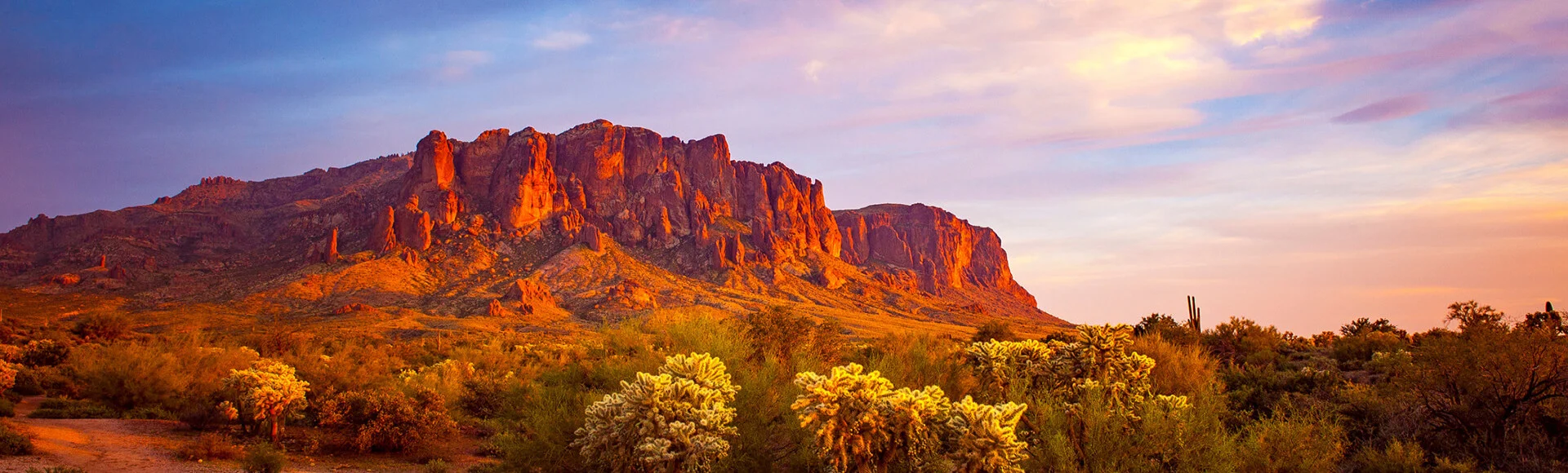 City of Phoenix skyline natural setting rocks