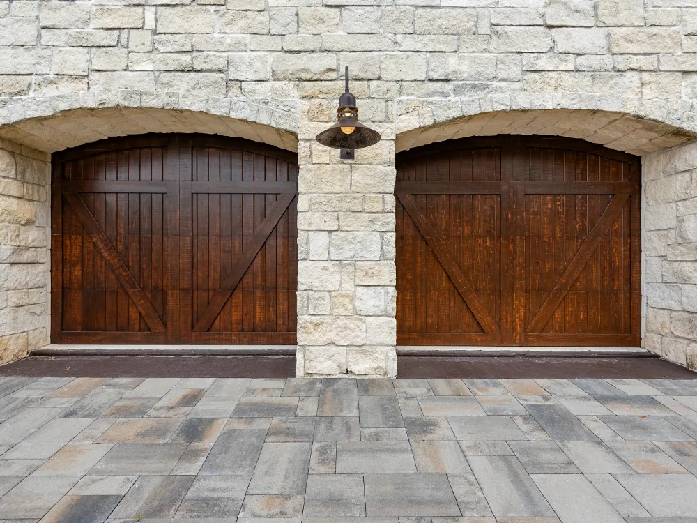fire pit on a paver patio
