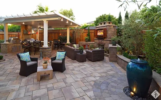 paver patio with pergola