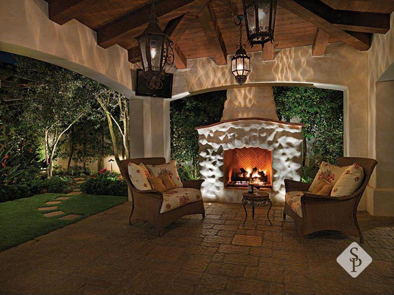 outdoor fireplace