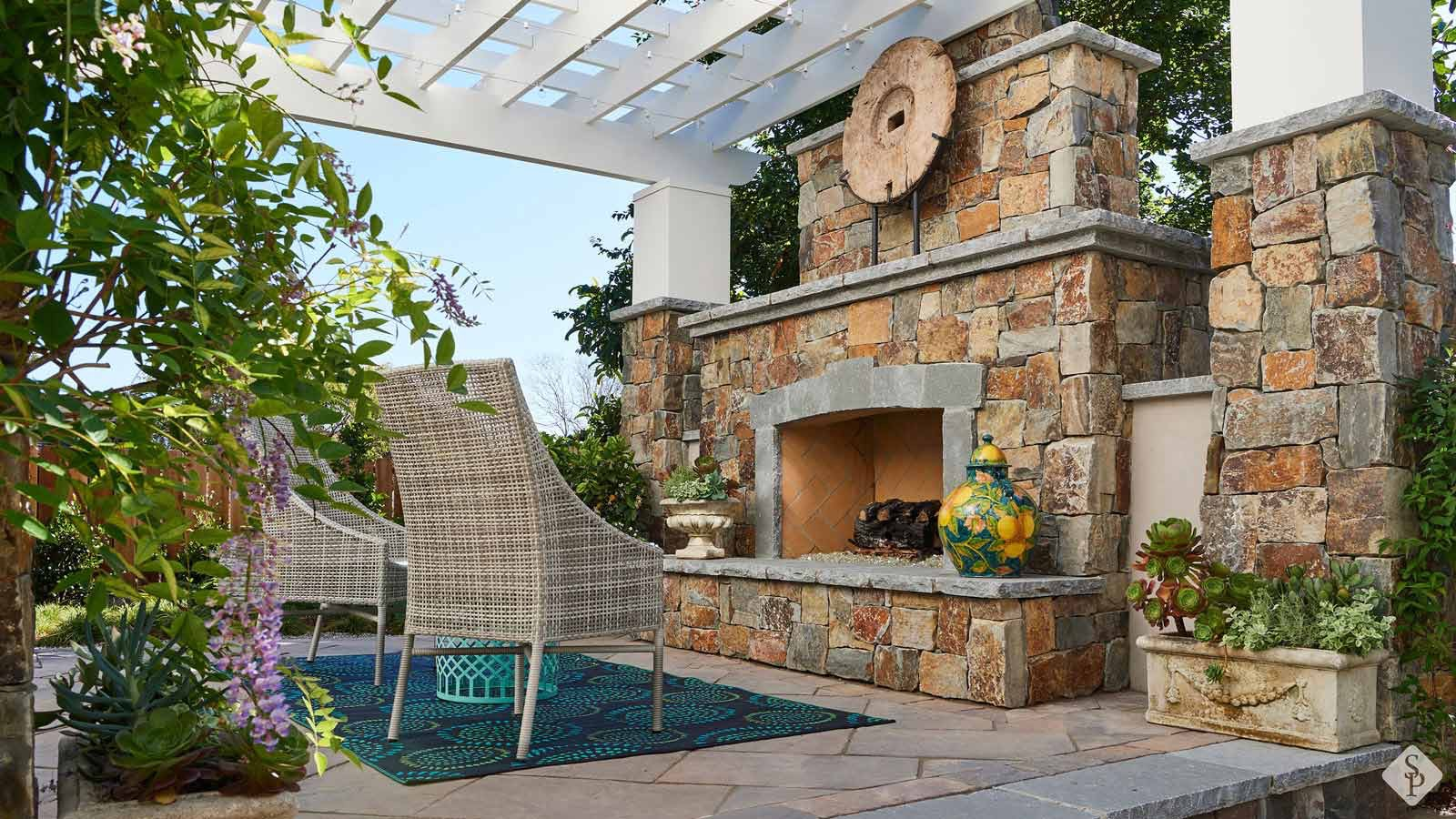 outdoor fireplace