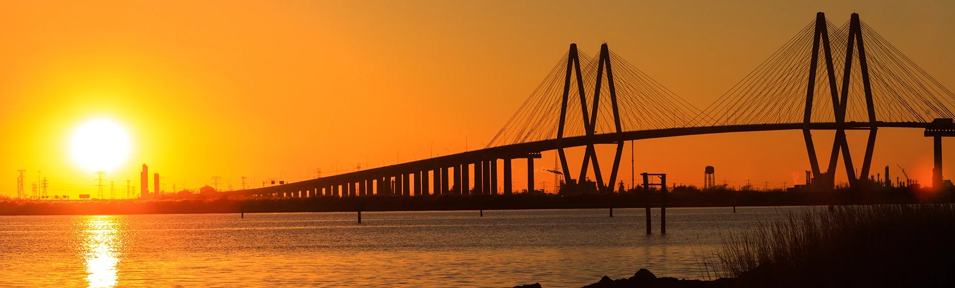 This beautifully designed bridge connects La Porte Texas to Baytown Texas with it's strength and grace.