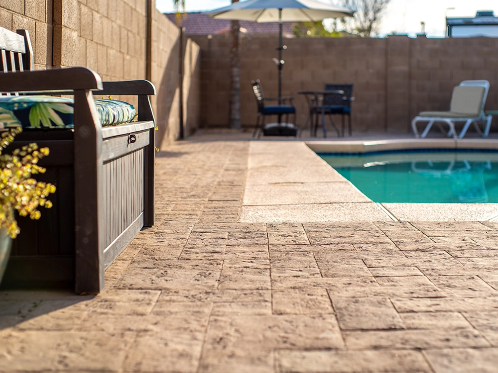 Pool deck in Arizona. 