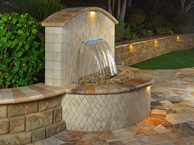 stone water fountain