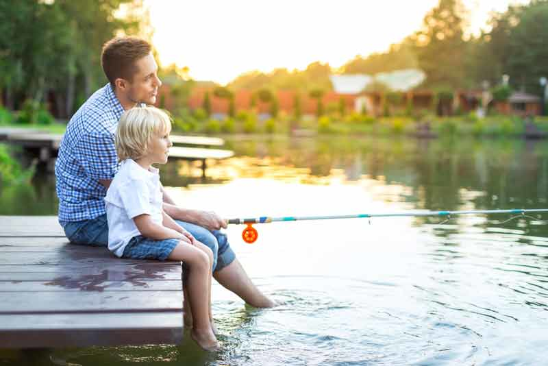 fishing with son