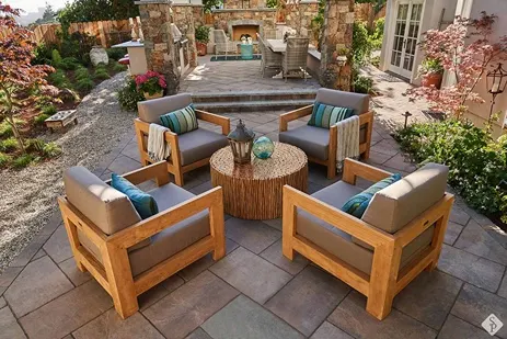 multi-level paver patio