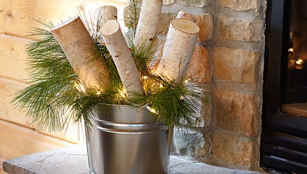 holiday white branch decor