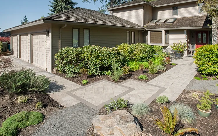 Front paving stone walkway in Vegas