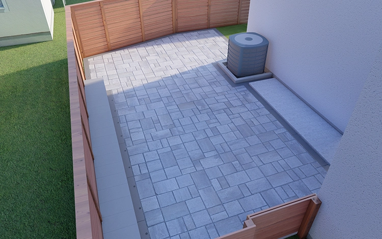 Paver patio mock