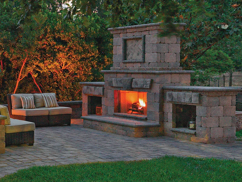 outdoor fireplace