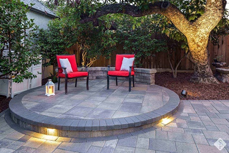 paver patio with seating