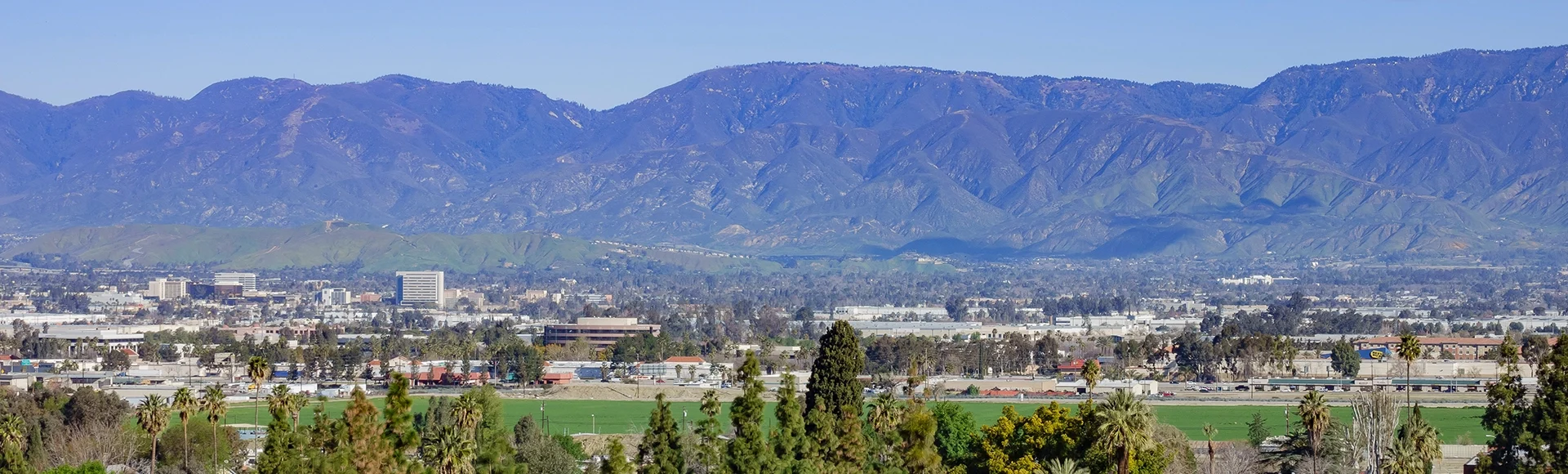 Aerial view of Loma Linda cityscape
