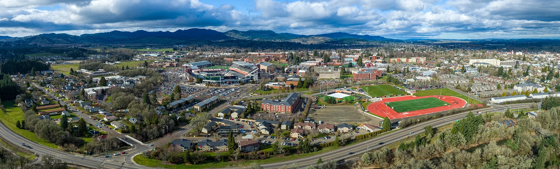 Panoramic View of the University in Corvallis Oregon
