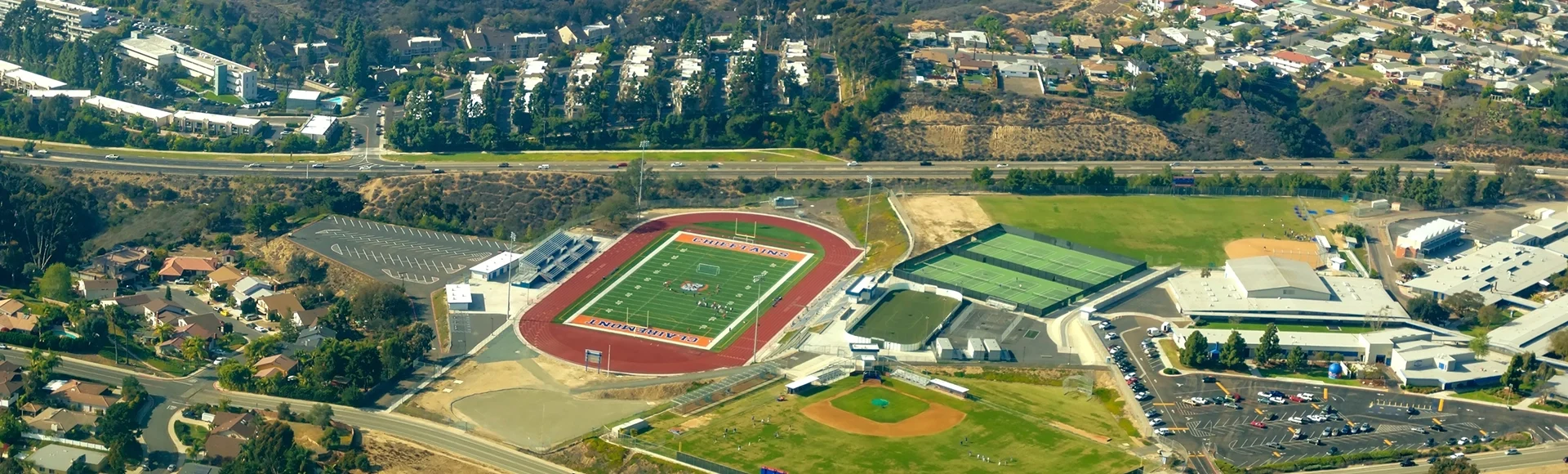 Aerial view of Bay Park, San Diego
