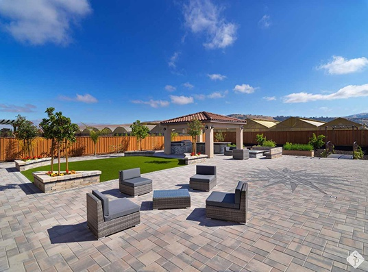 large paver patio