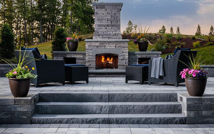 outdoor fireplace