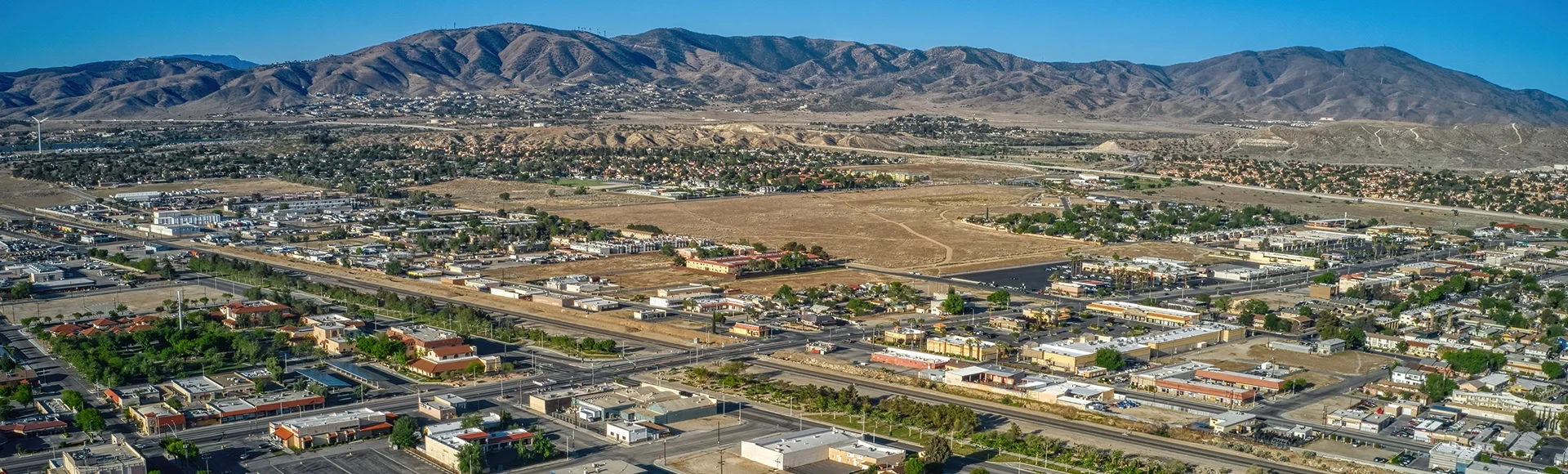 Aerial View of Downtown Palmdale, California
