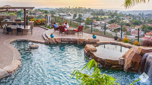 nice pool with patio