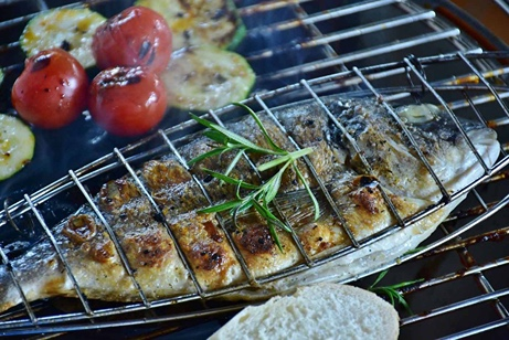 fish on the grill