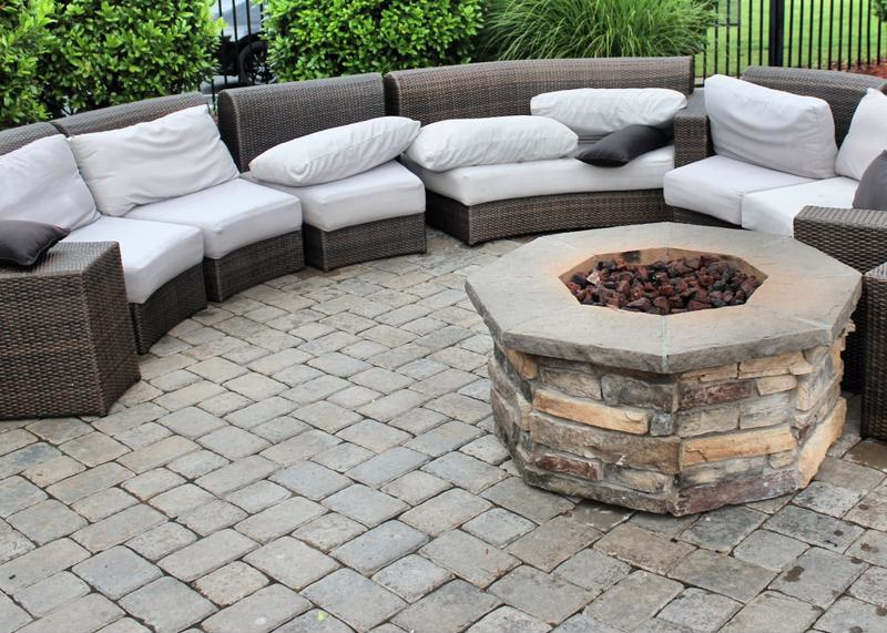 pavers with fire pit