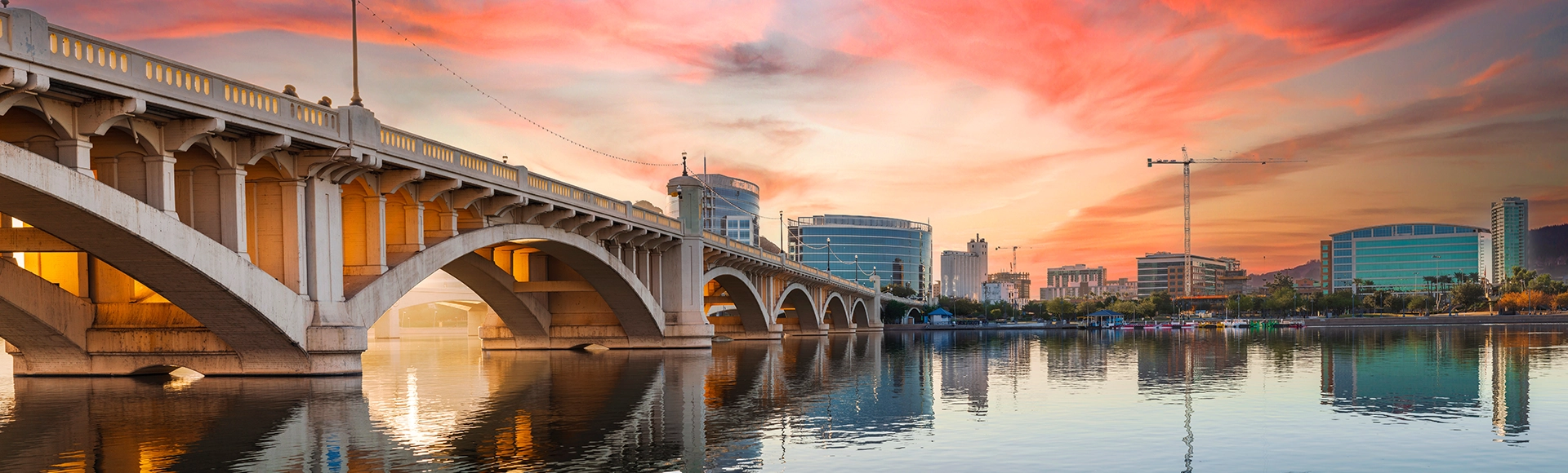 Mill Avenue bridge in Tempe Arizona near Phoenix
