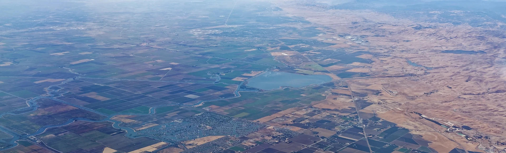 Aerial view of California's San Joaquin Valley

