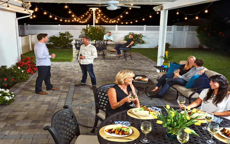 outdoor party in the evening