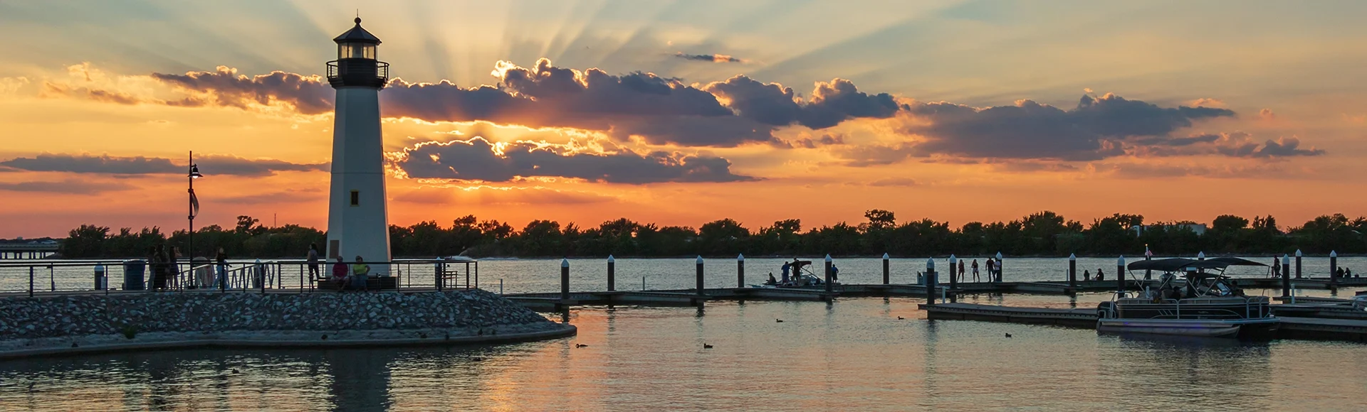 Sunset at lighthouse in Rockwall Texas