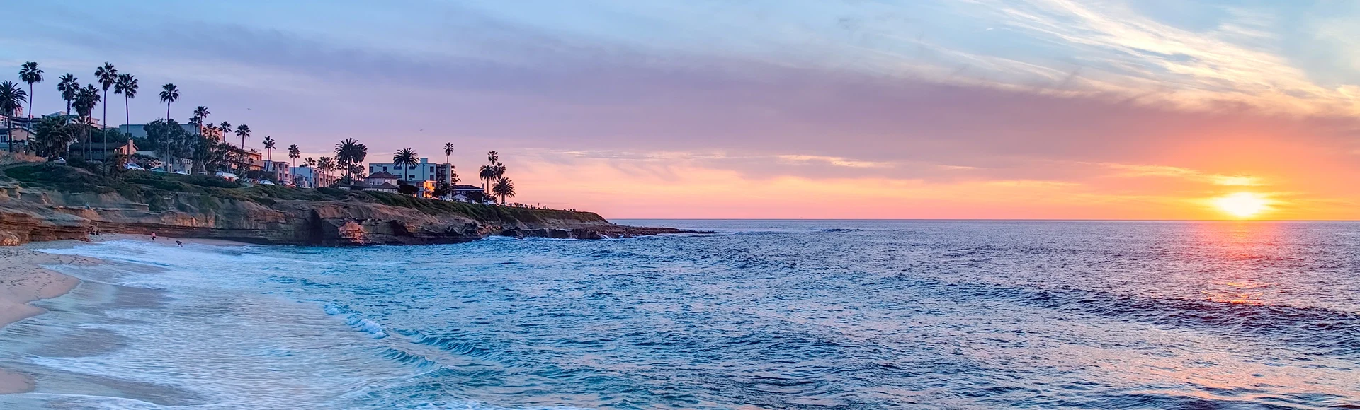 Magnificent sunset in La Jolla California