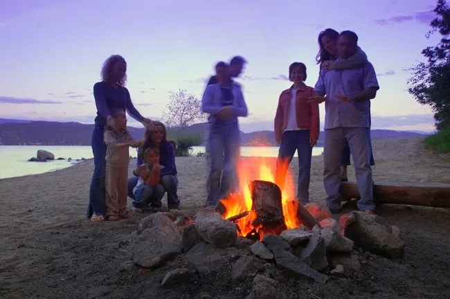 beach bonfire