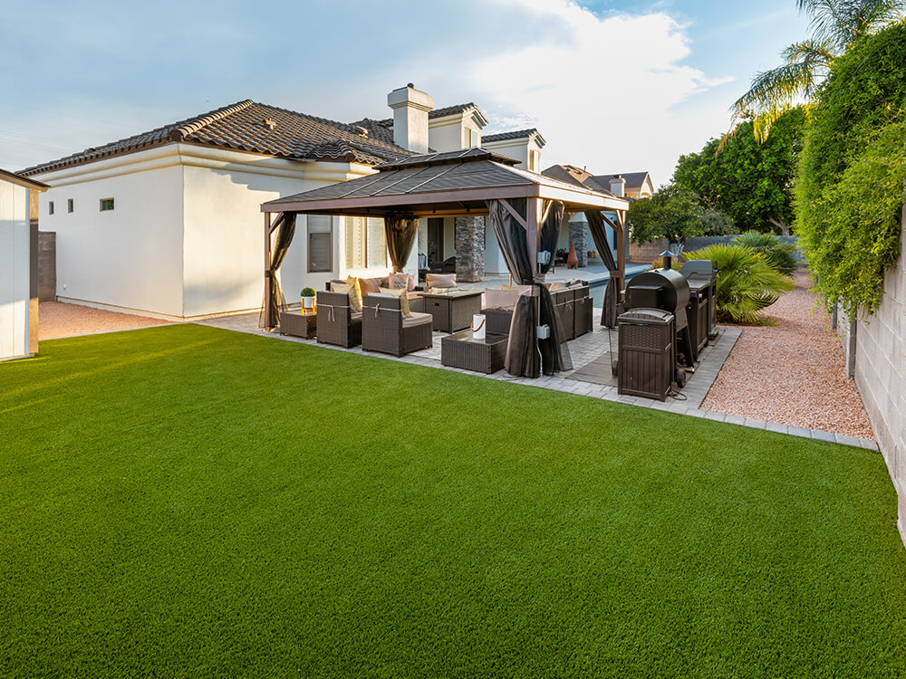 Artificial turf lawn installed by System Pavers in Arizona