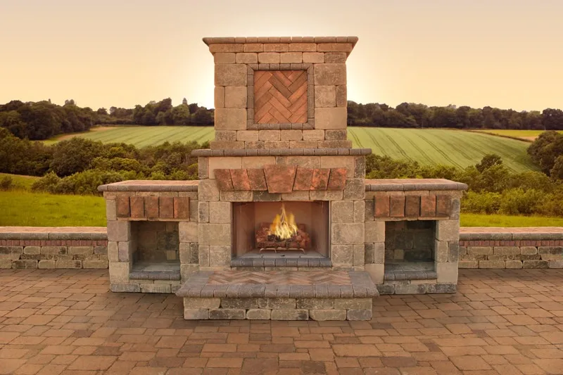 outdoor fireplace