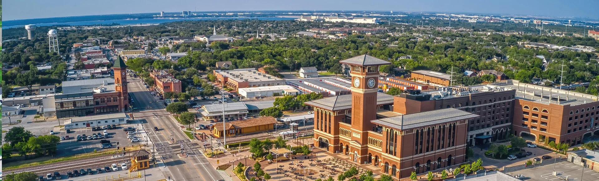 Aerial View of Grapevine, Texas during Summer