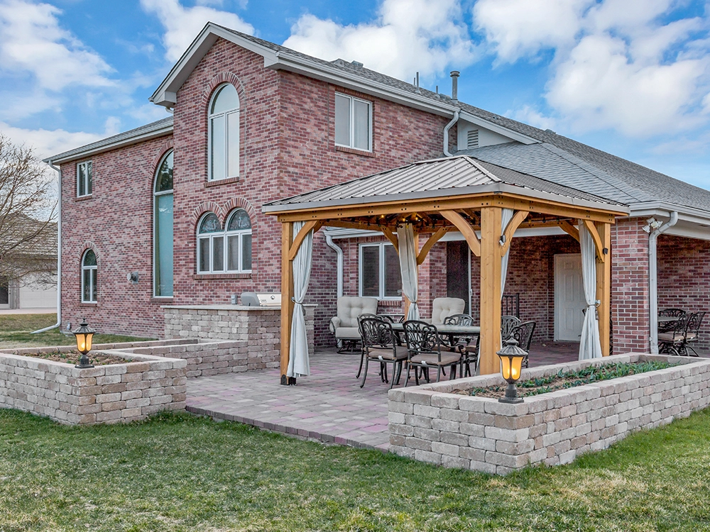 Paver patio with pergola in Denver Colorado