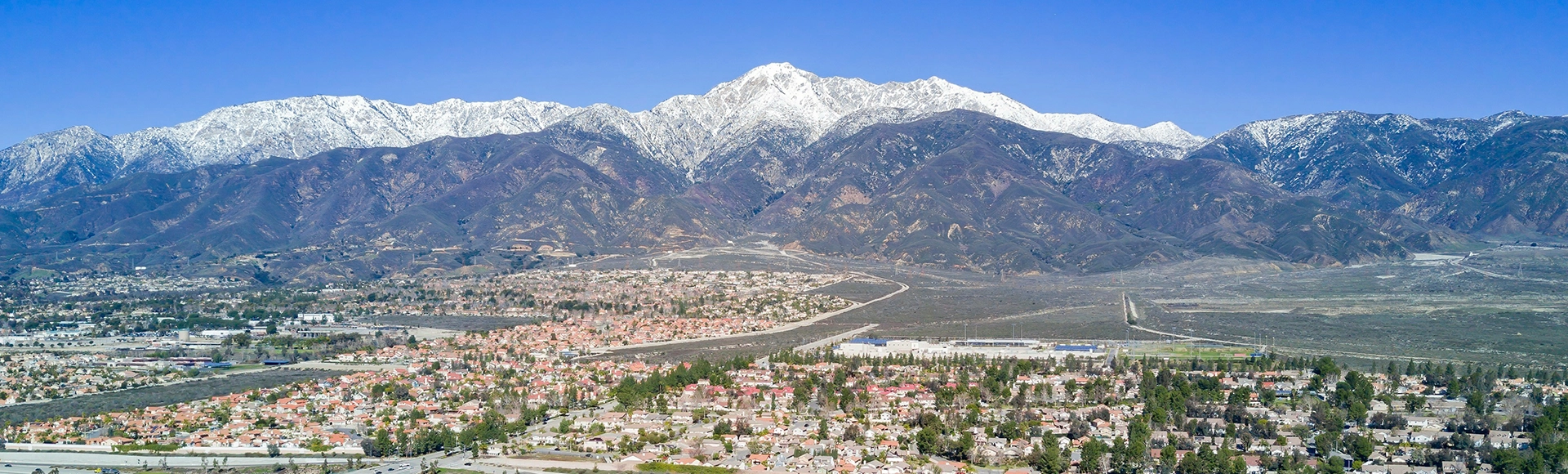 Aerial view of Rancho Cucamonga area
