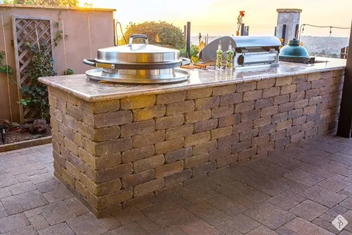 bbq island on pavers