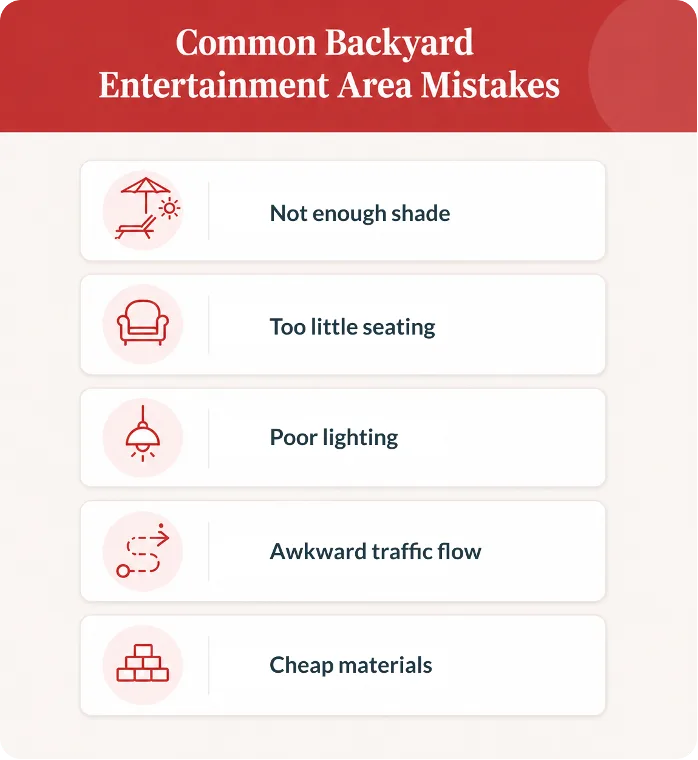 Common Backyard Entertainment Mistakes